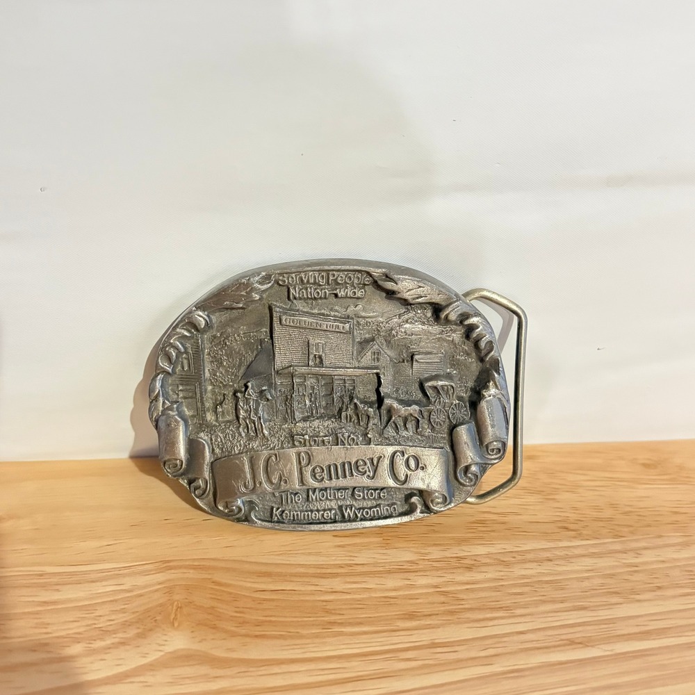 VTG 1989 J.C.Penney Co. "The Mother Store" Commemorative Belt Buckle by Dart Inc